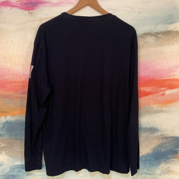 🔥EC🔥Polo Ralph Lauren 100% Cotton Embroidered Logo and Flag Long Sleeve Shirt. - Picture 8 of 8